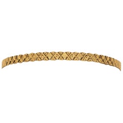 21kt Gold Bangle Bracelet 11.46 Grams, Stamped AS21K, Diamond Cut Design 2.75 In