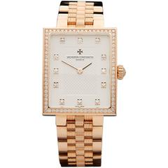 Vacheron & Constantin Rose Gold Diamonds Patrimony Traditionnelle Wristwatch
