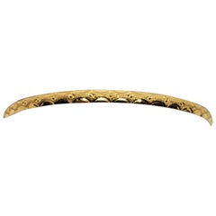 21kt Gold Bangle Bracelet 8.31 Gr, Stamped AS21K, Diamond Cut Design Children