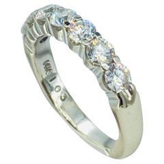 Vintage 1.03 Carat Half Eternity Diamond Ring
14k White Gold