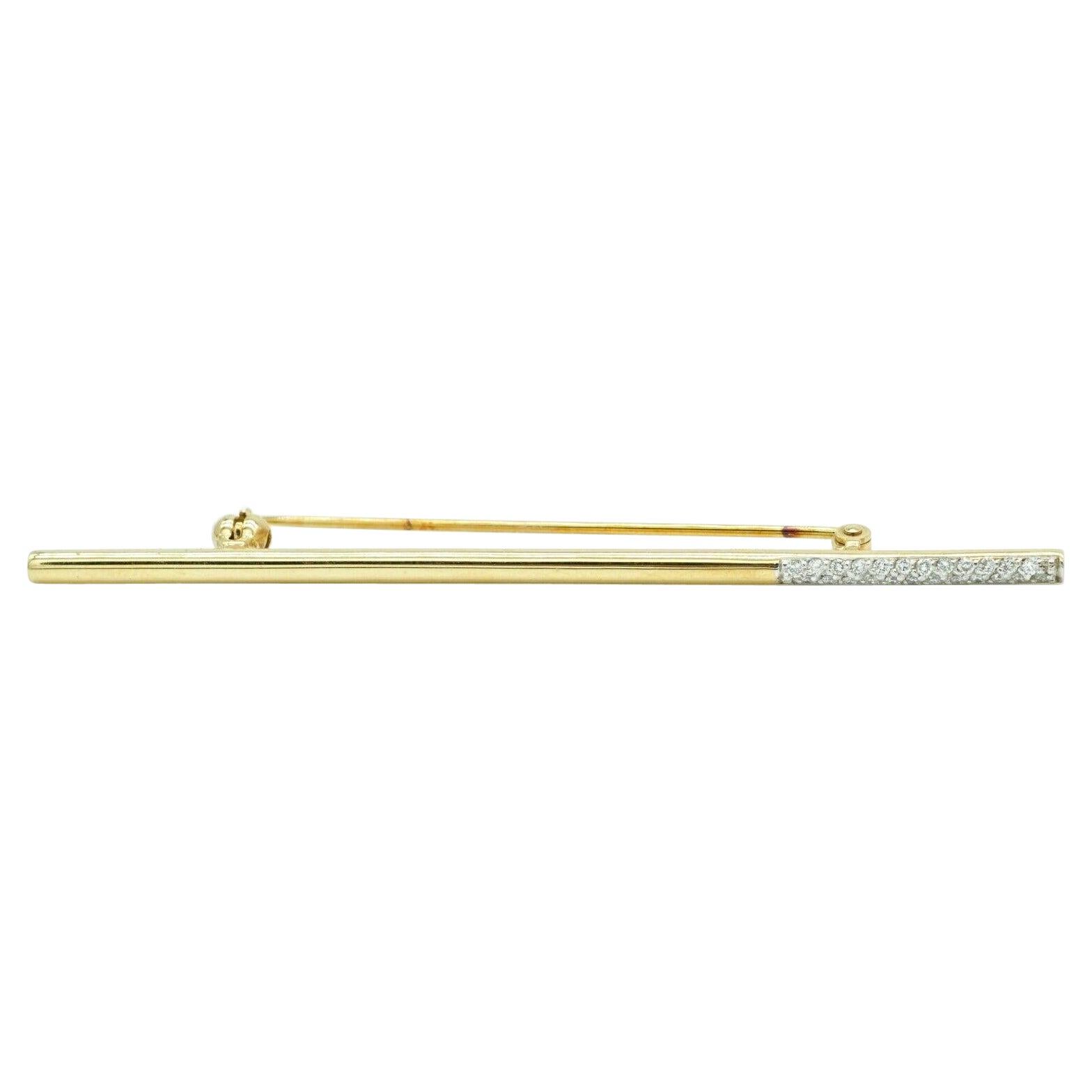 14k Gelbgold Diamant Pin Bar