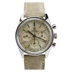 Retro Omega Stainless Steel Seamaster Chronograph Wristwatch c. 1960's