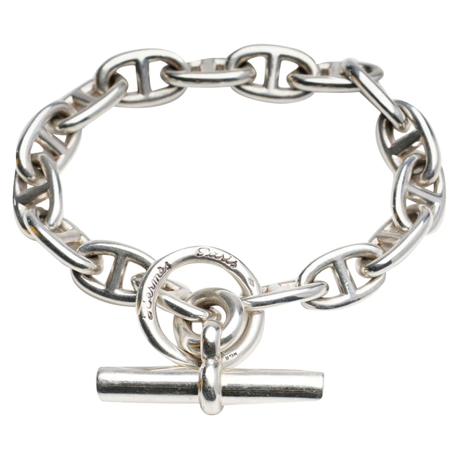 Hermés Sterling 925 Silver Chaine D'ancre Bracelet, Size L