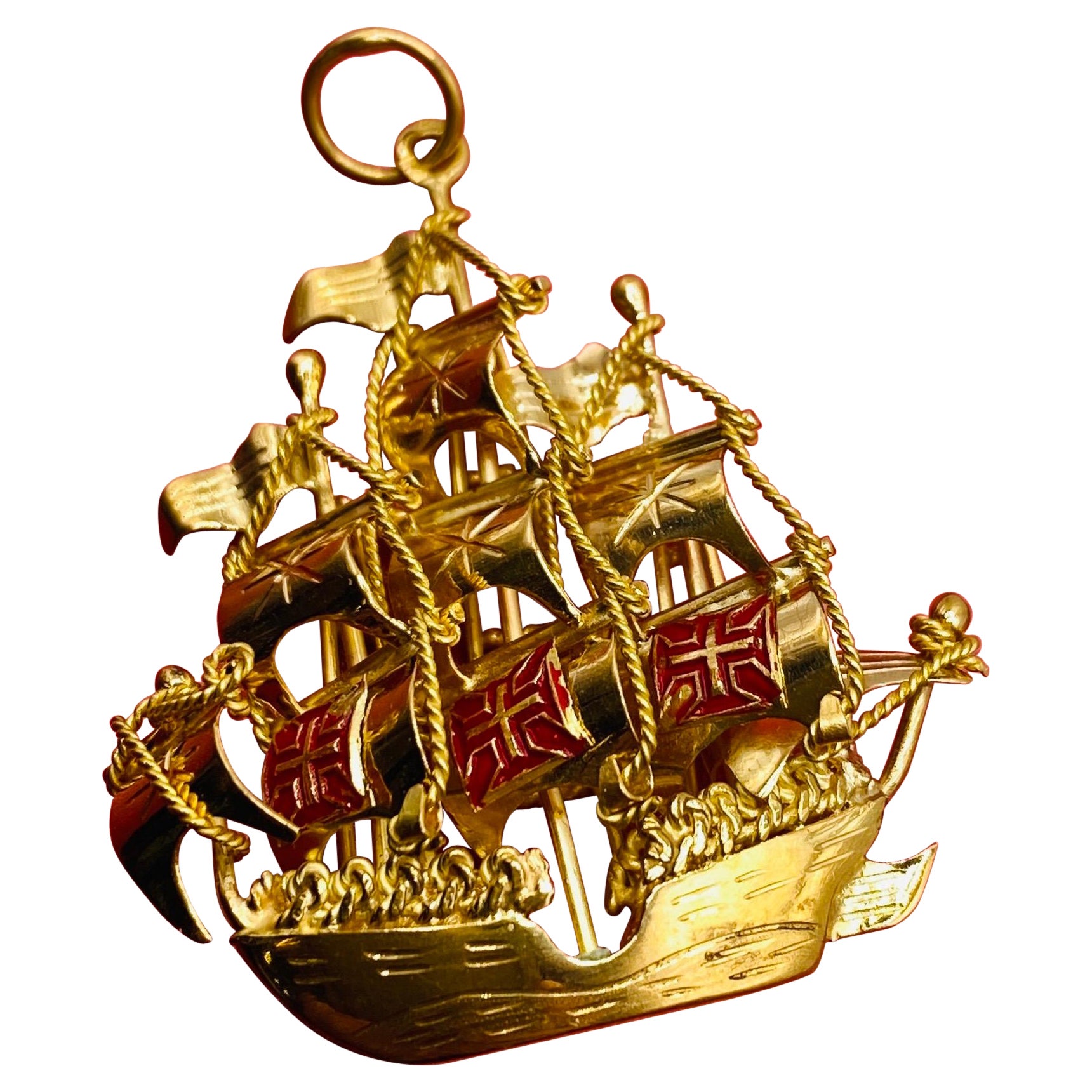 Antique Victorian Folding Picture Frame Orb Pendant Charm Vintage 14