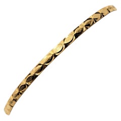 21kt Gold Bangle Bracelet 8.30 Gr, Stamped AS21K, Diamond Cut, 68mm Diameter