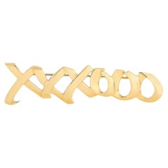 Tiffany & Co. Paloma Picaso Broche Hugs and Kisses XO en or jaune 18 carats