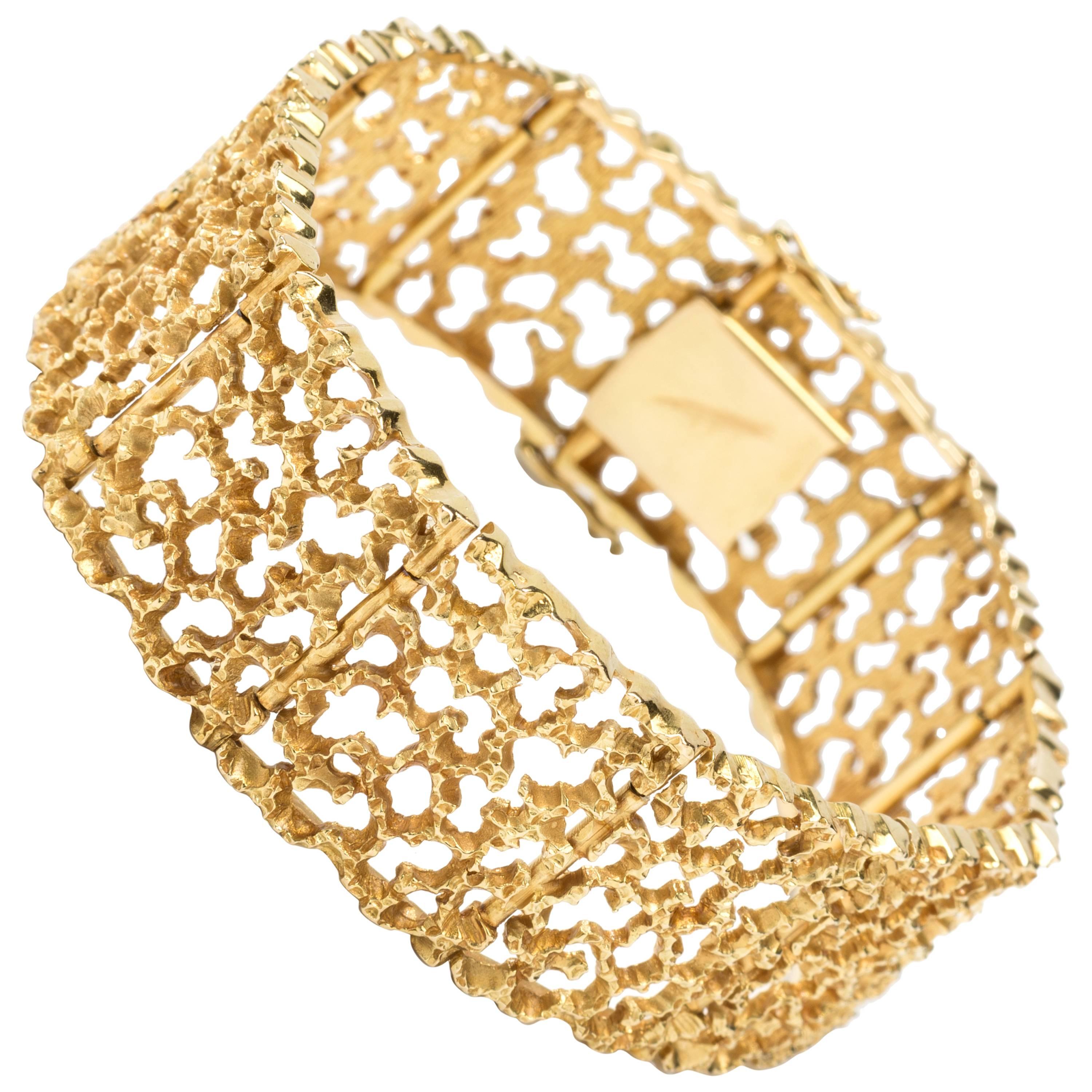 Gold-Web-Armband im Angebot