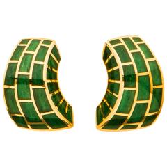 Angela Cummings Enamel Gold Earrings