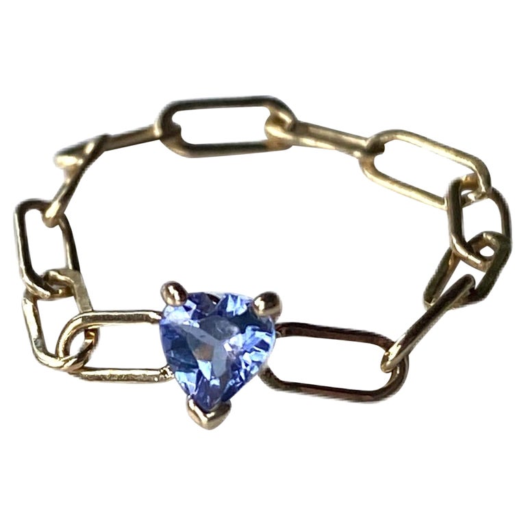 Louis Vuitton Gold Tone Crystal Heart LV and V Ring L at 1stDibs