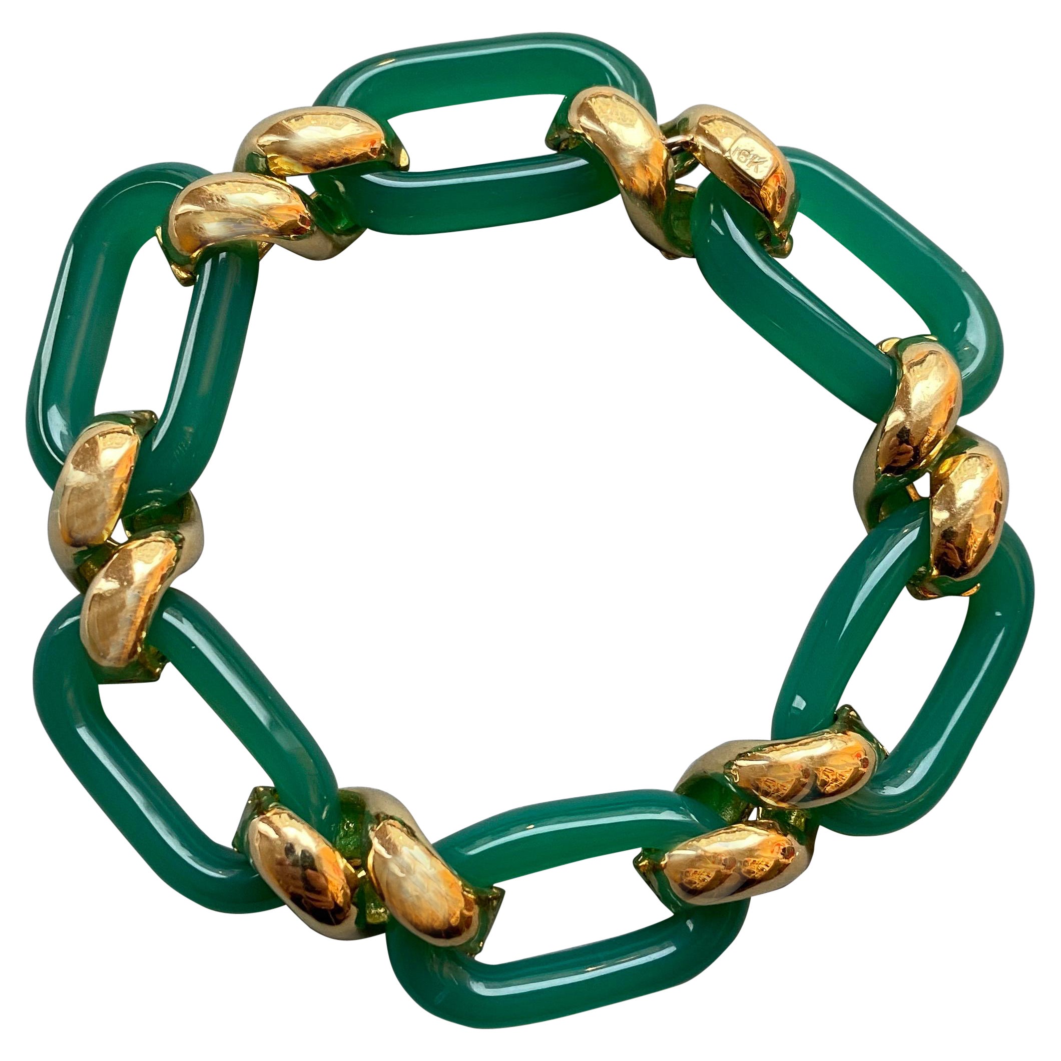18 Carat Gold Link Bracelet at 1stDibs