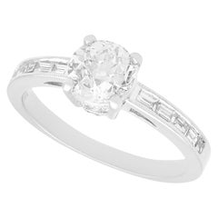 Antique 1.78 Carat Diamond and Platinum Solitaire Engagement Ring