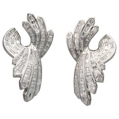 Tiffany & Co. Modern Diamond and Platinum Earrings