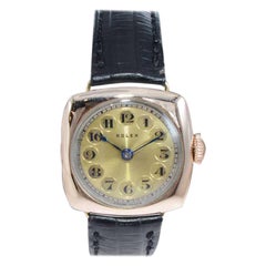 Rolex 9 Carat Gold Ladies Wristwatch circa 1915 with Original Unrestored Dial