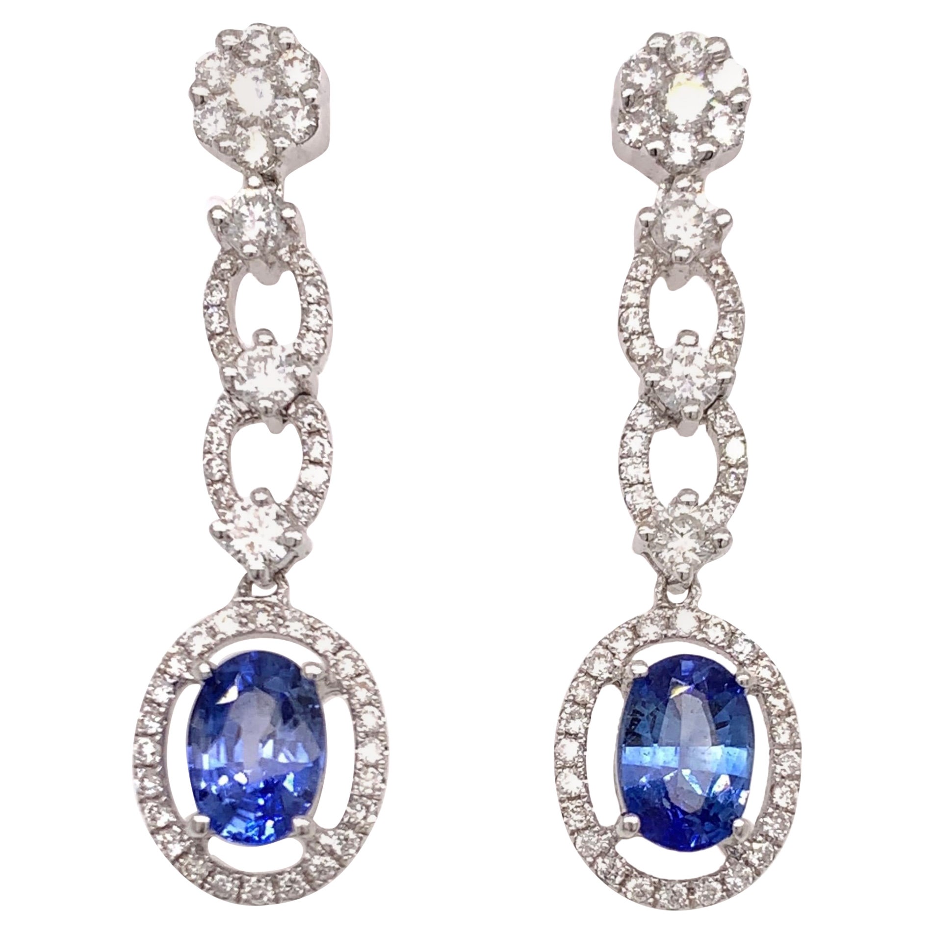 GIA Certified Emerald Cut Diamond 1.87 Carat Diamonds Platinum Earrings ...