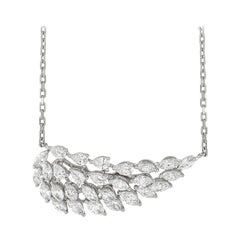Messika 18K White Gold 2.12 ct Diamond Angel Wing Necklace