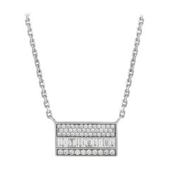Messika, collier pendentif en or blanc 18 carats avec barre de diamants de 0,71 carat