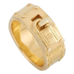 Hermès Cadenas 18K Yellow Gold Ring