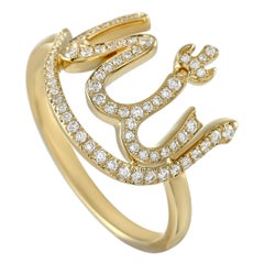 Messika Faith Allah 18K Yellow Gold 0.24 ct Diamond Ring