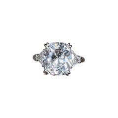 Harry Winston 5.02 Carat Cushion Cut Diamond Engagement Ring