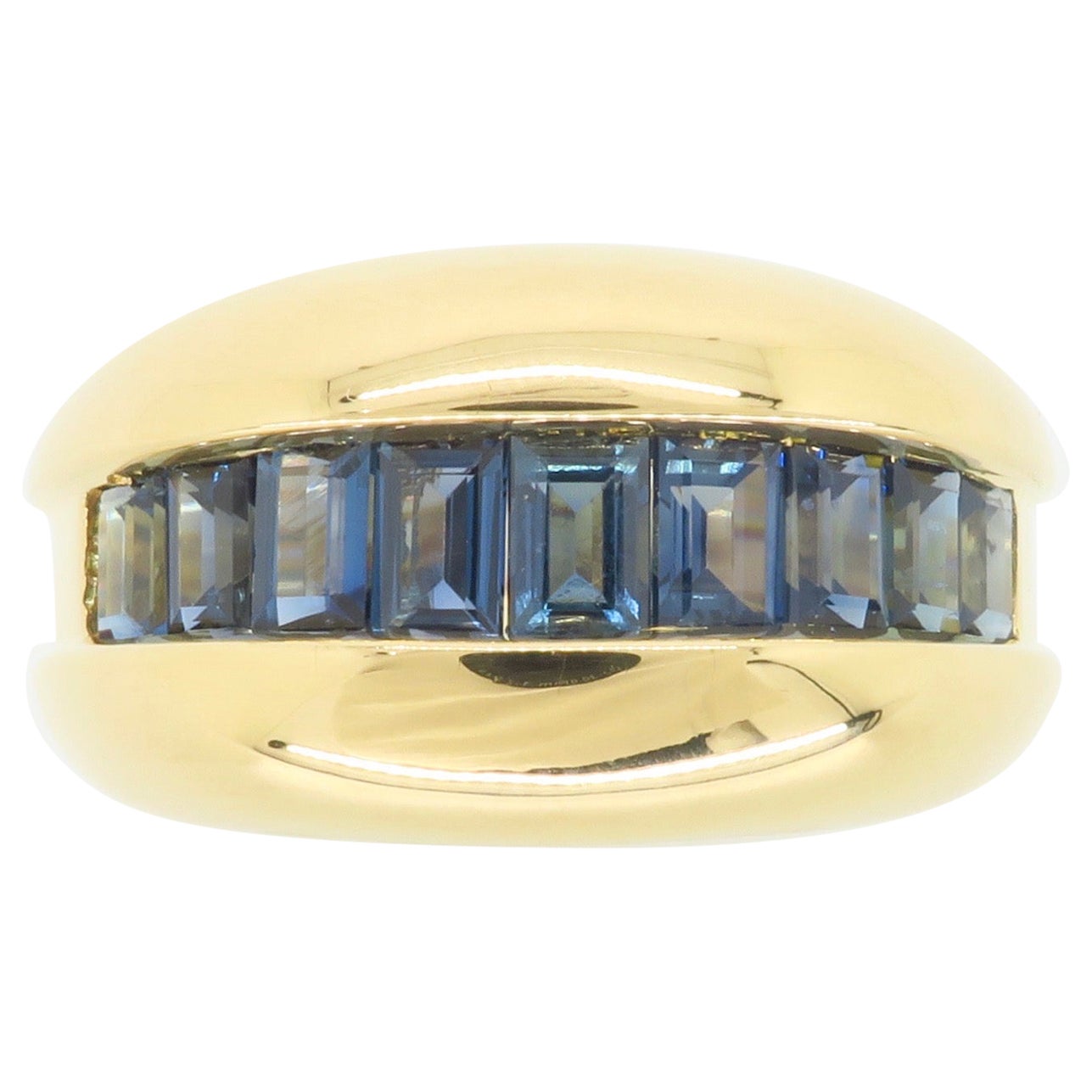 Vintage Numbered Cartier Sapphire Ring in 18k  For Sale