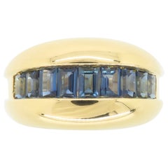 Vintage Numbered Cartier Sapphire Ring in 18k 