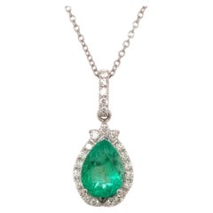 1.85 Carat Emerald Pendant