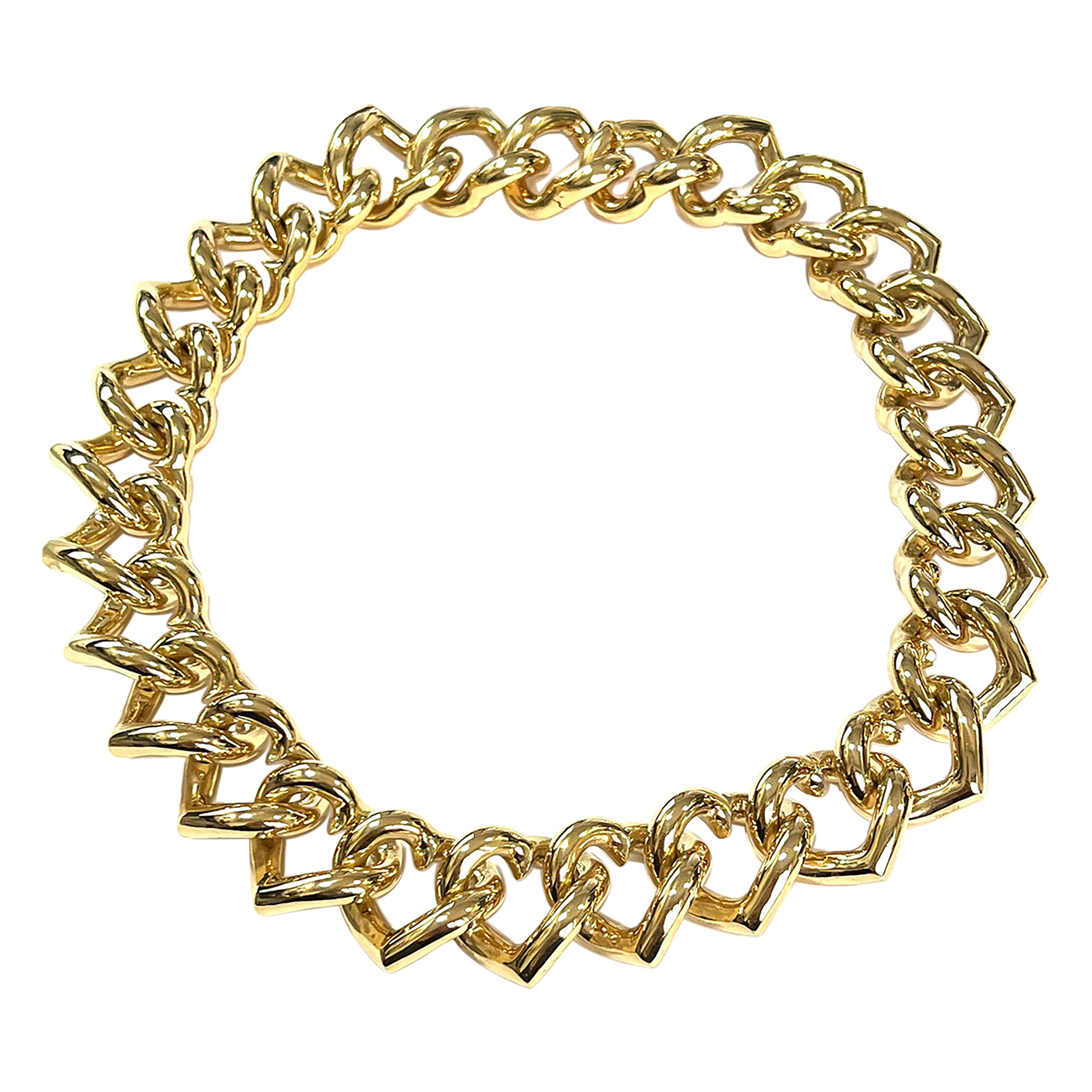 18k Gelbgold Herz Groumette Halskette
Dies ist die kultige Micheletto-Kollektion.
Gesamtgewicht Gold gr. 123,3
Länge cm. 42
Briefmarke 750  10MI ITALIEN
