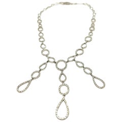 18k White Gold and Diamond Choker – Romantic Design