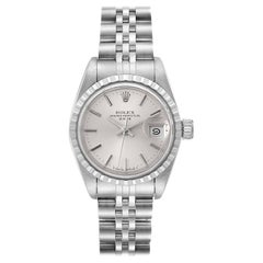 Vintage Rolex Date Silver Dial Jubilee Bracelet Steel Ladies Watch 69240