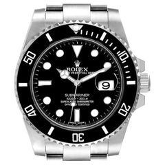 Rolex Submariner Black Dial Ceramic Bezel Steel Mens Watch 116610