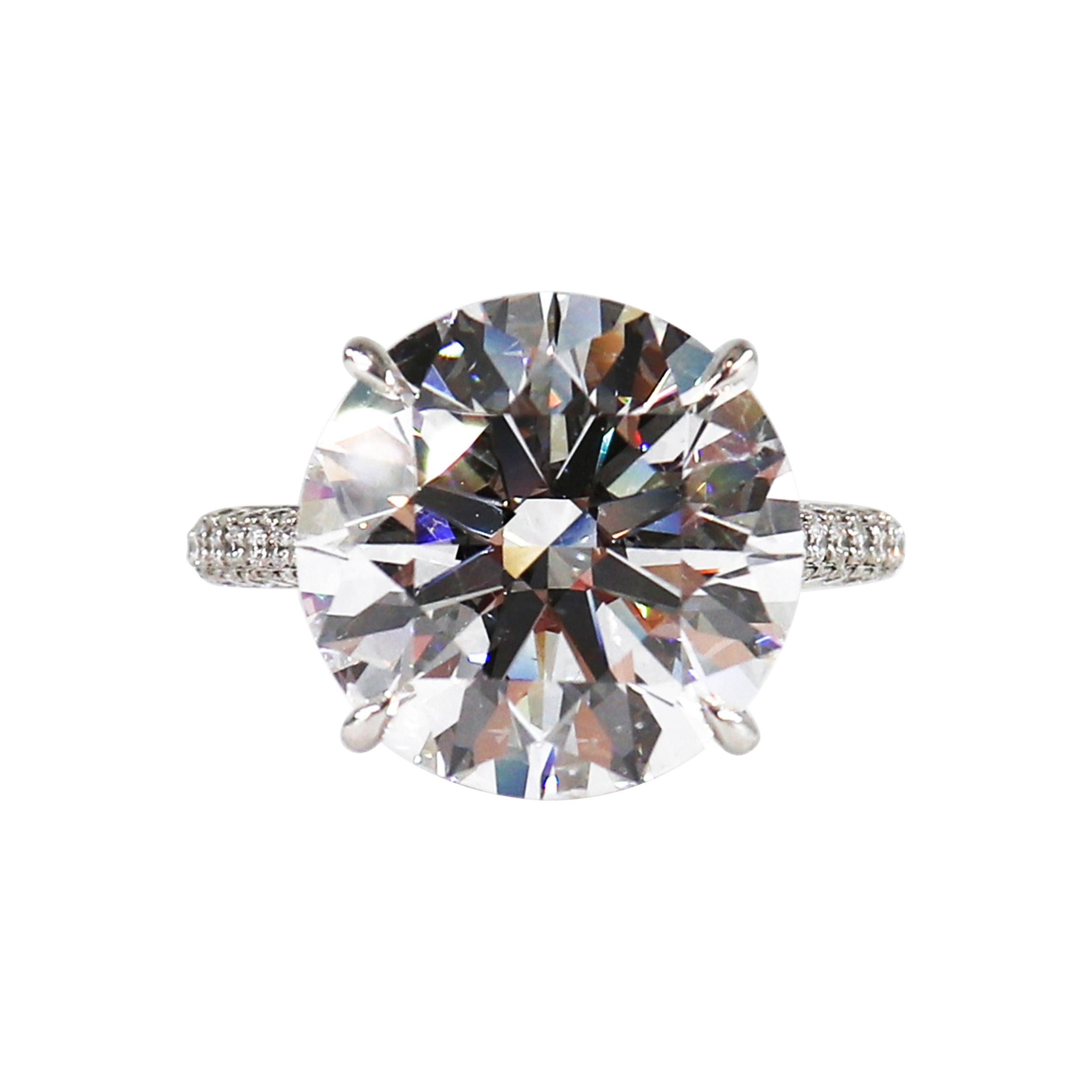 J. Birnbach GIA Certified 9.03 carat DSI1 Round Diamond Engagement Ring