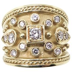 Bracelet large en or avec diamants Dilaro
