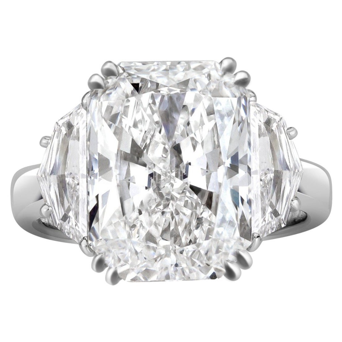 GIA Certified 3 Carat Cushion Cut Diamond Platinum Ring