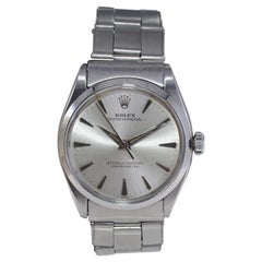 Retro Rolex Stainless Steel Oyster Perpetual with Original Dial and Bracelet, 1957