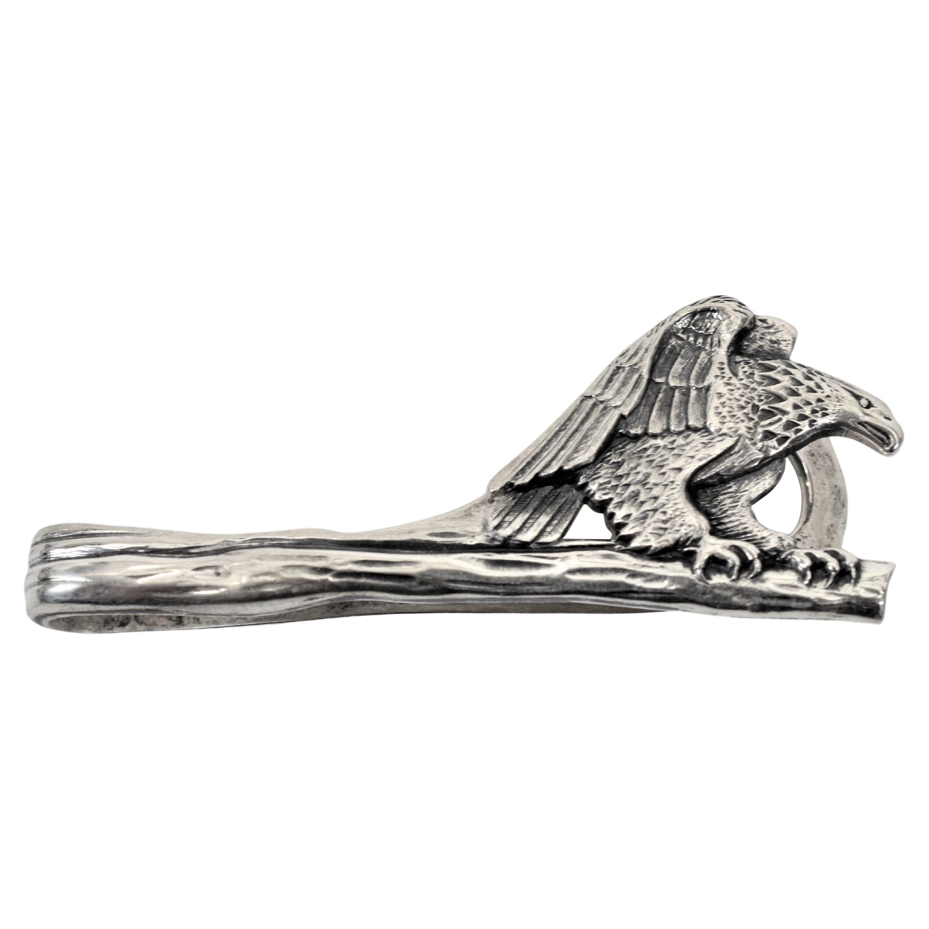 Tiffany & Co. Sterling Silver Eagle Tie Bar Clip For Sale