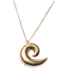 Tiffany & Co. Gold Comma Pendant on Chain