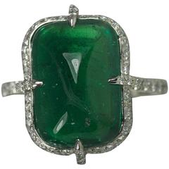 Platinum Ring with Gubelin Certified Emerald