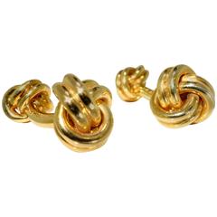 1970s Cartier Gold  Knot Cufflinks