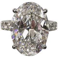 Flawless GIA Certified 8.28 Carat Oval Diamond Ring