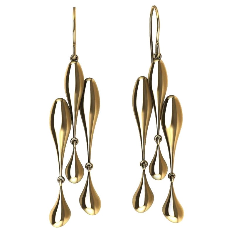 Dangling Tri-Color Gold Circle Kinetic Earrings at 1stDibs