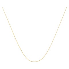 Collana a catena unisex in oro giallo massiccio 10K sottile e delicata