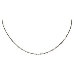 Cartier French 18 Karat White Gold Classic Cable Chain Necklace