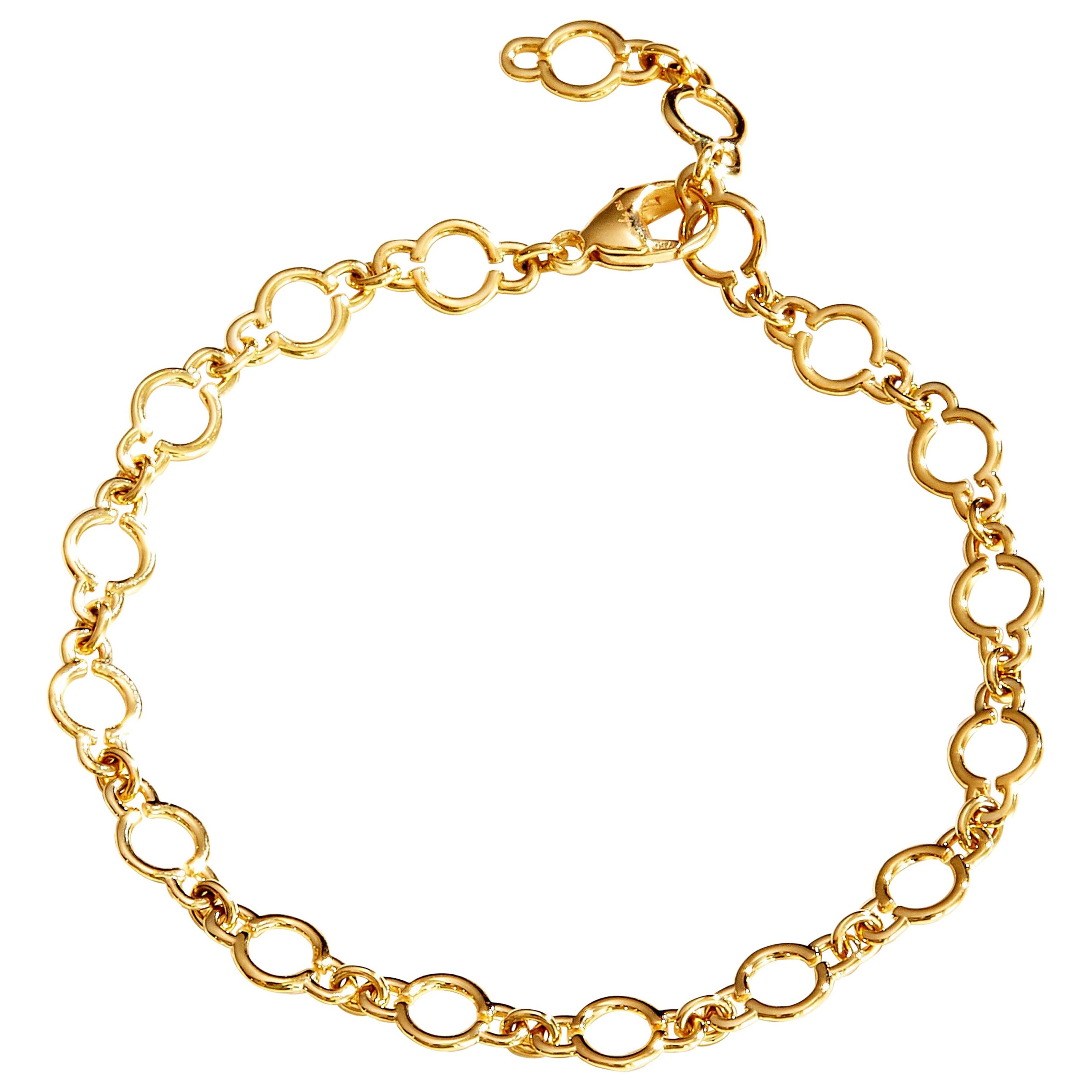 Syna Yellow Gold Chakra Link Bracelet For Sale