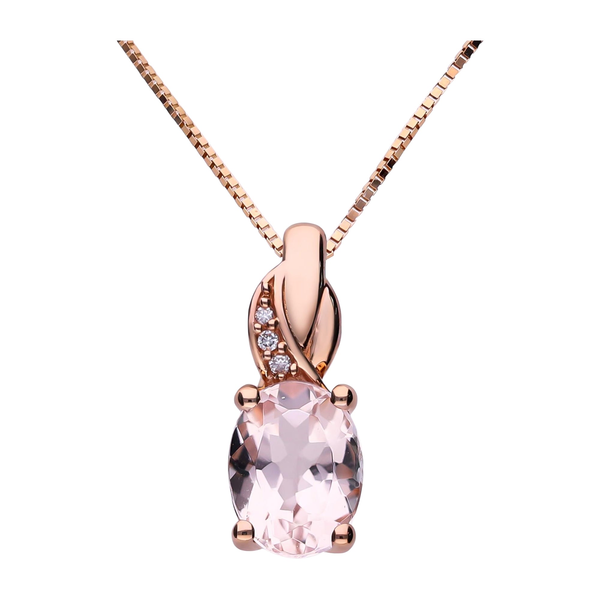 Antique Morganite Pendant Necklaces 
