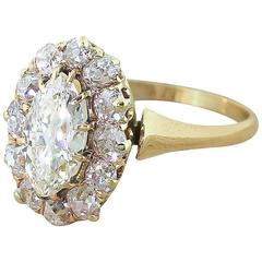 Art Deco 2.20 Carat Marquise Diamond Cluster Ring Art Deco 2.20 Carat Marquise Diamond Cluster Ring
