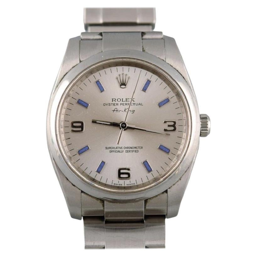 Rolex Montre Air-King en acier, bracelet Oyster d'origine, automatique, années 2000 en vente