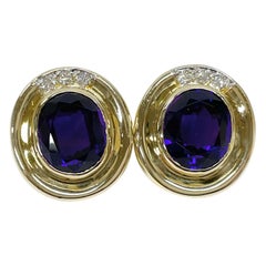 Vintage Amethyst Diamond Earrings