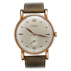 Vintage Lemania Rose Gold Stainless Steel Calatrava Wristwatch Ref 208C Cal 3100 