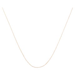 Chaîne collier à chaîne unisexe en or rose 10 carats massif avec corde
