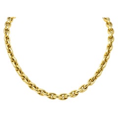 Contemporary Italian 14 Karat Yellow Gold Mariner Link Necklace
